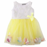 2017 Baby Summer Dress Cotton Kids Clothes Infant Petals Hem Tutu Dress Chiffon Newborn Baby Girls Dress Floral Princess Dresses