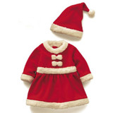 KISBINI Christmas Baby Girls Dress Clothes Hat New Year Costume Fashion Santa Claus Baby Clothes Newborn Girls Baby Boy Clothes