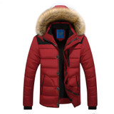 KING'S FAITH Fashion Jacket Men Hooded Winter Warm Cotton Jacket Men Parka Thick Coat Men Fashion Outwear 6692