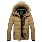 KING'S FAITH Fashion Jacket Men Hooded Winter Warm Cotton Jacket Men Parka Thick Coat Men Fashion Outwear 6692