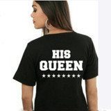 KING QUEEN Letters Printed Couples T-Shirt Tees Women Men Hipster Summer Fashion Lovers Tees Tops T shirt XXL NQ985369