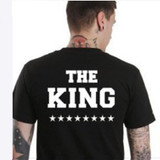 KING QUEEN Letters Printed Couples T-Shirt Tees Women Men Hipster Summer Fashion Lovers Tees Tops T shirt XXL NQ985369