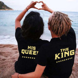 KING QUEEN Letters Printed Couples T-Shirt Tees Women Men Hipster Summer Fashion Lovers Tees Tops T shirt XXL NQ985369