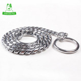 KIMHOME New Adjustable High Quality Metal Stainless Steel Snake Chain Dog Collar For Dogs
