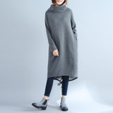 ARCSINX Plus Size Women BTS 2017 Autumn Winter Fleece Warm Women Hoodies Oversized Turtleneck Black Femlae Long Sweatshirts