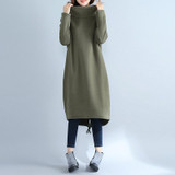 ARCSINX Plus Size Women BTS 2017 Autumn Winter Fleece Warm Women Hoodies Oversized Turtleneck Black Femlae Long Sweatshirts