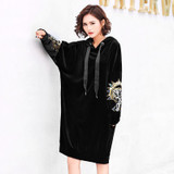 ARCSINX Plus Size Sweatshirts Women 3XL 4XL 5XL 6XL 7XL 2017 Long Hoodies Women Oversize Fashion Velvet Pink Black Sweatshirt
