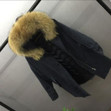 Arbitmatch Winter Down Jacket Women Natural Racoon Fur Collar Down Caot Hooded Warm Corduroy Outwear Female Thicker Ladies Parka