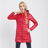 Arbitmatch Down Parka Famous Brand Designer Winter Jacket Women Long White Duck Down Jacket Outwear Ultralight Hooded Thin Coat
