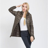 Arbitmatch Down Parka Famous Brand Designer Winter Jacket Women Long White Duck Down Jacket Outwear Ultralight Hooded Thin Coat