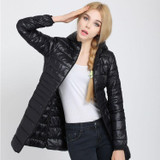 Arbitmatch Down Parka Famous Brand Designer Winter Jacket Women Long White Duck Down Jacket Outwear Ultralight Hooded Thin Coat
