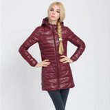 Arbitmatch Down Parka Famous Brand Designer Winter Jacket Women Long White Duck Down Jacket Outwear Ultralight Hooded Thin Coat