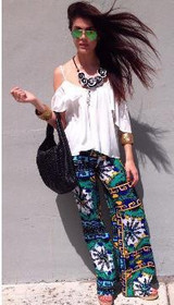 AQ125 Summer Women Pants Casual Mid Waist Flare Wide Leg Long Pants Printed Casual Striped Trousers Palazzo Trousers