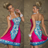 Aproms Boho Summer Women Dress Sexy Sundresses Off Shoulder African Ethnic Floral Print Tunic Beach Dresses Big Size SunDress
