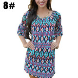 Aproms Bohemian Elegant Women Summer Dress Off Shoulder Beach Tunic Dresses Sundress European Style Sexy Vestidos De Ropa Mujer