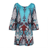 Aproms Bohemian Elegant Women Summer Dress Off Shoulder Beach Tunic Dresses Sundress European Style Sexy Vestidos De Ropa Mujer