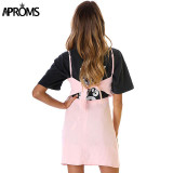 Aproms Back Tie Up Bow Summer Dress Women Sundress Elegant Linen Dress Slim Fit Bodycon White Black Soild Short Dress Vestidos