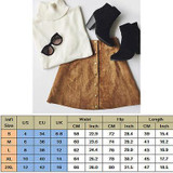 Apparel suede leather women skirt 90's Vintage short skirt Winter high waist casual skirts with button