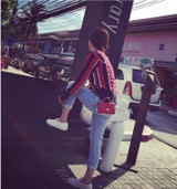 Apparel Hole Ripped Jeans Women Pants Cool Denim Vintage Straight Jeans For Girl Mid Maist Casual Pants Female