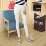Free Shipping 2018 New Autumn Fashion Pencil Jeans Woman Candy Colored Mid Waist Full Length Zipper Slim Fit Skinny Women Pants
