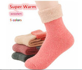 Free Shipping 2017 Winter socks cashmere women's wool socks thermal thicken winter socks towel hemming warm socks 5 pairs