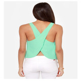 Free Shipping 2017 Summer Women Blouses Candy Color Casual Lady Shirts Sexy Backless Strap Chiffon Blouse Tops ladies' Vest