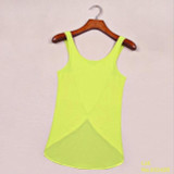 Free Shipping 2017 Summer Women Blouses Candy Color Casual Lady Shirts Sexy Backless Strap Chiffon Blouse Tops ladies' Vest