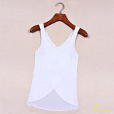 Free Shipping 2017 Summer Women Blouses Candy Color Casual Lady Shirts Sexy Backless Strap Chiffon Blouse Tops ladies' Vest
