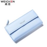 Free shipping 2017 new fashion women wallets brand long wallet Korea style PU leather solid color high quality change purse
