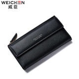 Free shipping 2017 new fashion women wallets brand long wallet Korea style PU leather solid color high quality change purse