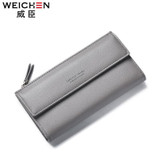Free shipping 2017 new fashion women wallets brand long wallet Korea style PU leather solid color high quality change purse
