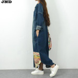 Free Shipping 2017 New Fashion Denim Long Coat For Women Plus Size Loose Jeans Outerwear Long Sleeve Dresses Single-breasted Free Shipping 2017 New Fashion Denim Long Coat For Women Plus Size Loose Jeans Outerwear Long Sleeve Dresses Single-breasted