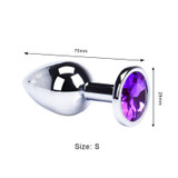 Anal plug sex toys stainless steel smooth steel butt plug tail crystal jewelry sex toys Female/male anal dildo adult sex toys