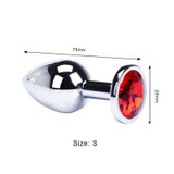 Anal plug sex toys stainless steel smooth steel butt plug tail crystal jewelry sex toys Female/male anal dildo adult sex toys