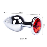 Anal plug sex toys stainless steel smooth steel butt plug tail crystal jewelry sex toys Female/male anal dildo adult sex toys