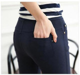 Free Shipping 2017 New Autumn Fashion Pencil Jeans Woman Candy Colored Mid Waist Full Length Zipper Slim Fit Skinny Women Pants