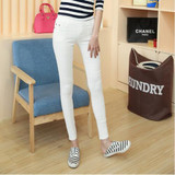 Free Shipping 2017 New Autumn Fashion Pencil Jeans Woman Candy Colored Mid Waist Full Length Zipper Slim Fit Skinny Women Pants
