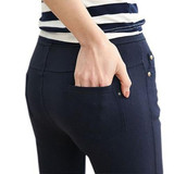 Free Shipping 2017 New Autumn Fashion Pencil Jeans Woman Candy Colored Mid Waist Full Length Zipper Slim Fit Skinny Women Pants