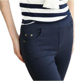 Free Shipping 2017 New Autumn Fashion Pencil Jeans Woman Candy Colored Mid Waist Full Length Zipper Slim Fit Skinny Women Pants