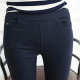 Free Shipping 2017 New Autumn Fashion Pencil Jeans Woman Candy Colored Mid Waist Full Length Zipper Slim Fit Skinny Women Pants