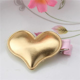 Baby Cute Style Children Accessories Hairpins Leather Shiny Star Heart Butterfly Kids Girls Barrette Lovely Hair clip