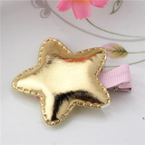 Baby Cute Style Children Accessories Hairpins Leather Shiny Star Heart Butterfly Kids Girls Barrette Lovely Hair clip