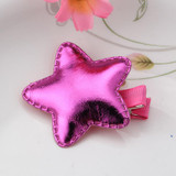 Baby Cute Style Children Accessories Hairpins Leather Shiny Star Heart Butterfly Kids Girls Barrette Lovely Hair clip