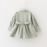 Baby Coats for Girls Trench Casual Children Clothing Spring Jackets Kids Solid Dust Coat Autumn Double Breasted Infant Outerwear