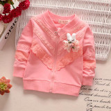 Baby Coat Promotion Animal Baby Girls 2016 New Autumn Children's Clothing Girls Children Cotton Hooded Jacket Cardigan Spring