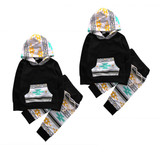 Baby Clothing Sets Newborn Baby Girls Boys Casual Hooded Sweatshirt Tops+Pants 2Pcs Baby Girls Clothes Set Outfits