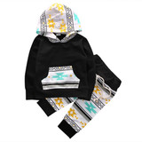 Baby Clothing Sets Newborn Baby Girls Boys Casual Hooded Sweatshirt Tops+Pants 2Pcs Baby Girls Clothes Set Outfits