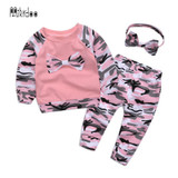 Baby Clothing Set 2018 Newborn Baby Boys Girls Letter Muggle Bodysuit/Tshirt+Stripe Pants+Hat Outfits cute Clothes
