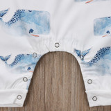 Baby Clothing Newborn Infant Baby Boys Girls Whale Romper Sleeveless Jumpsuit Outfit Clothes