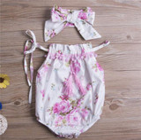 Baby Clothing Newborn Baby Girl Tassel Jumpsuit Romper + Headband Outfits 2pcs Baby Sunsuit Clothing